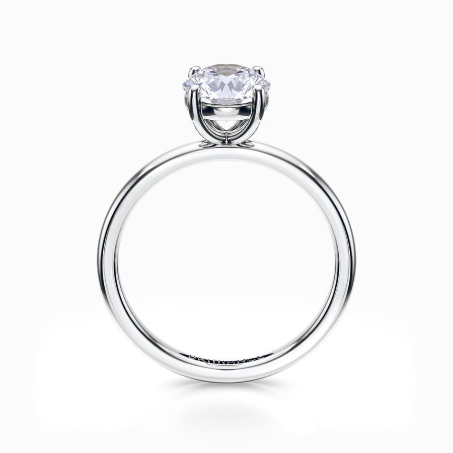 Gallery rail engagement ring